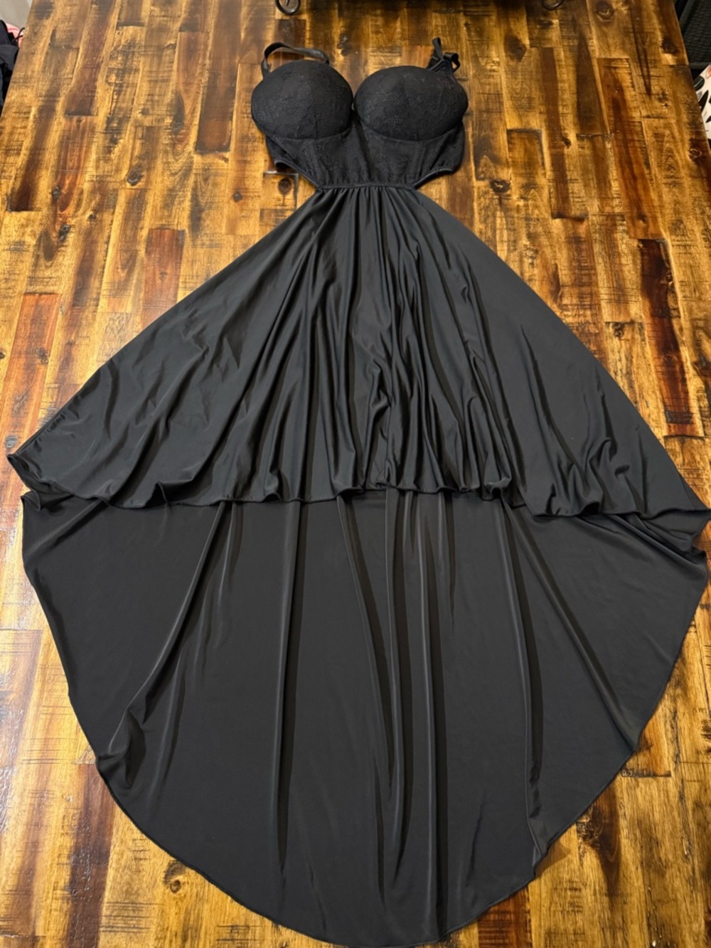 Coquette nightgown women's black sz M bra top, adjustable straps whimsygoth